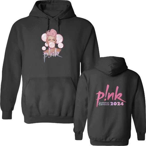 P!Nk Singer Summer Carnival 2024 Tour Double Sided Hoodies, Pink Fan Lovers Double Sided Hoodies-image