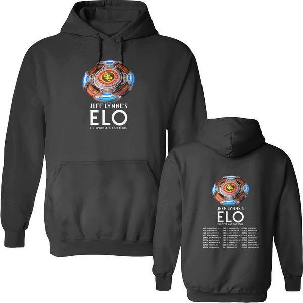 Jeff Lynne's Elo Over And Out Final Tour 2024 Double Sided Hoodies, Jeff Lynne's Elo 2024 Double Sided Hoodies-image