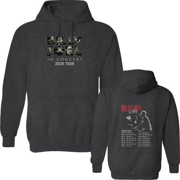 Billy Joel Music Tour 2024 Double Sided Double Sided Hoodies-image