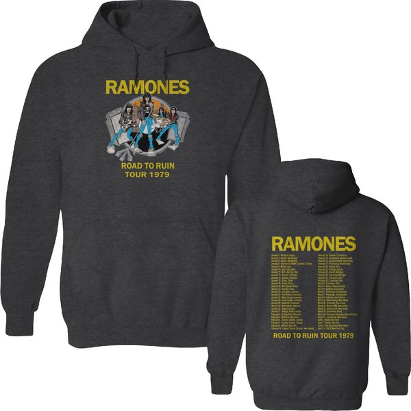 Ramones Road To Ruin Tour 1979 Double Sided Hoodies