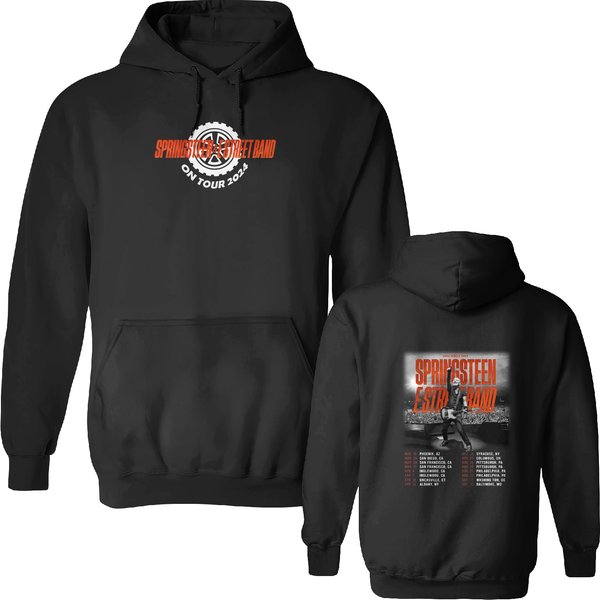 2024 Tour Bruce Springsteen And E Street Double Sided Hoodies, Bruce Springsteen Double Sided Hoodies