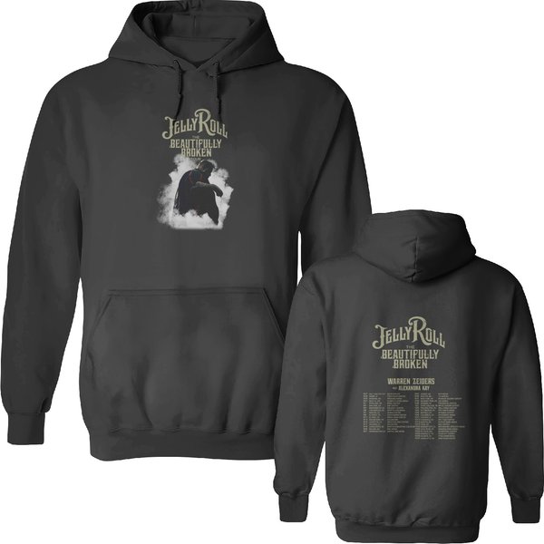 Jelly Roll The Beautifully Broken Tour 2024 Double Sided Hoodies-image