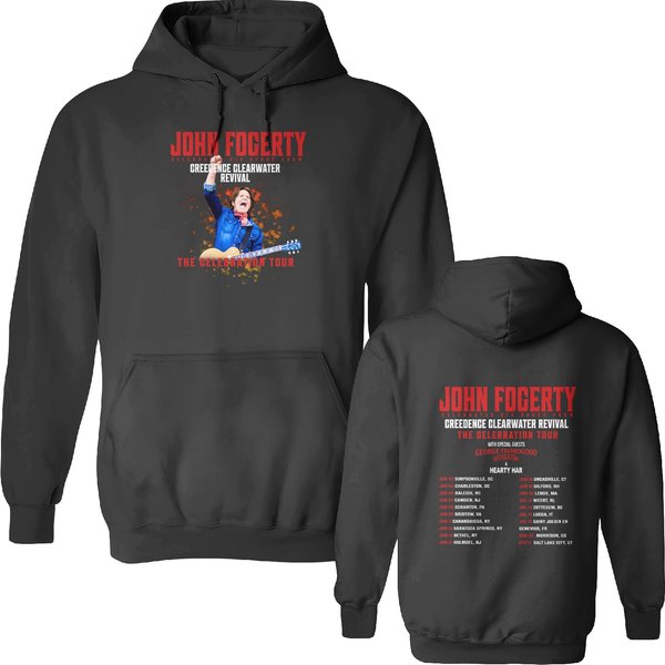 John Fogerty The Celebration Tour 2024 Double Sided Hoodies, John Fogerty Fan Double Sided Hoodies-image