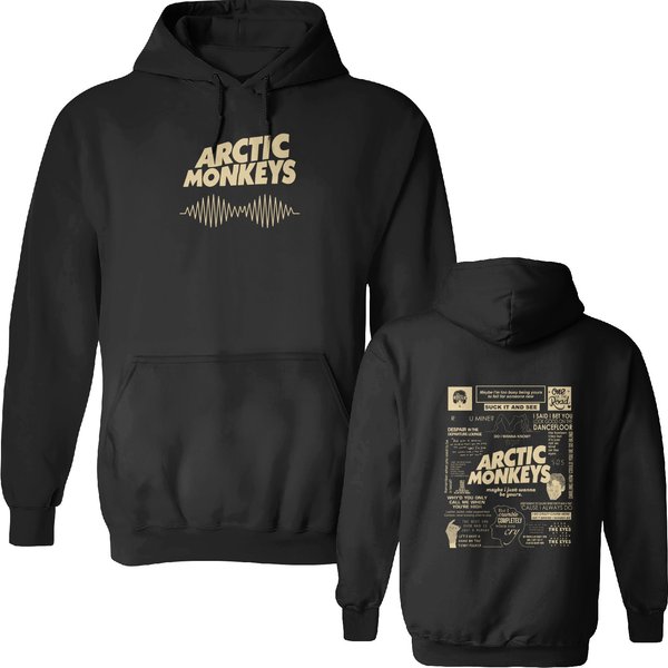 Vintage Arctic Monkeys Double Sided Hoodies, Am Music Tracklist Double Sided Hoodies-image