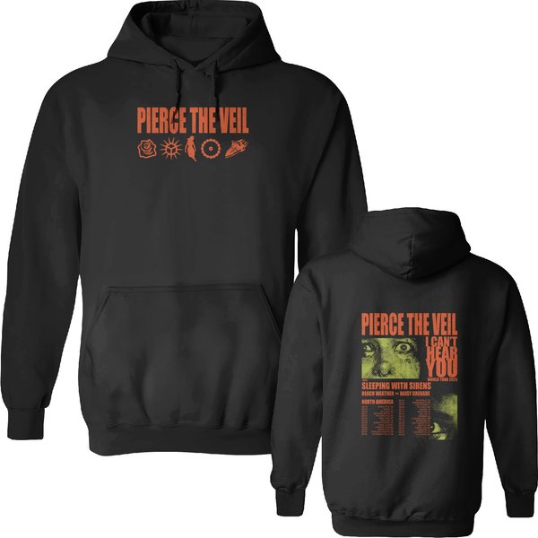 Pierce The Veil I Can't Hear You World Tour 2025 Double Sided Hoodies Double Sided