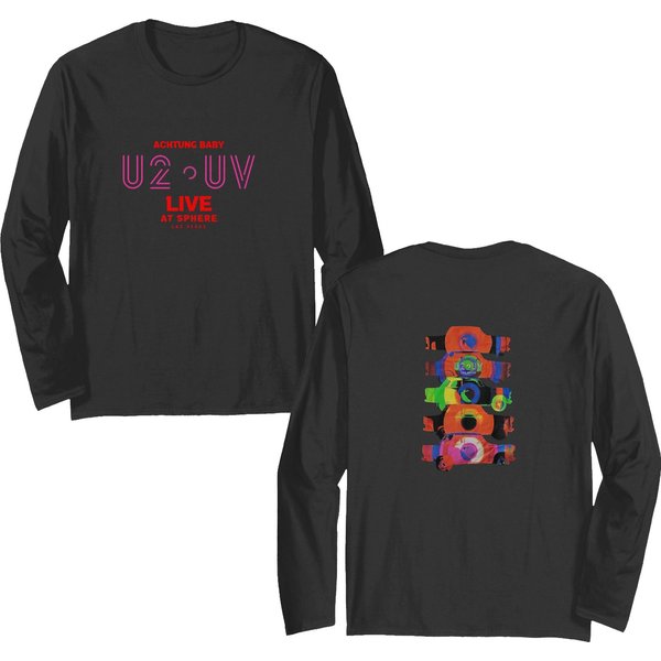 U2 Sphere 2023 Tour Vegas Ultraviolet Double Sided Long Sleeve Shirt-image