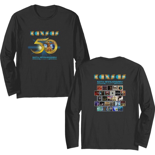 Anniversary Kansas Rock Band Tour Concert 2023 Double Sided Long Sleeves, Kansas 50Th Anniversary Double Sided Long Sleeves-image