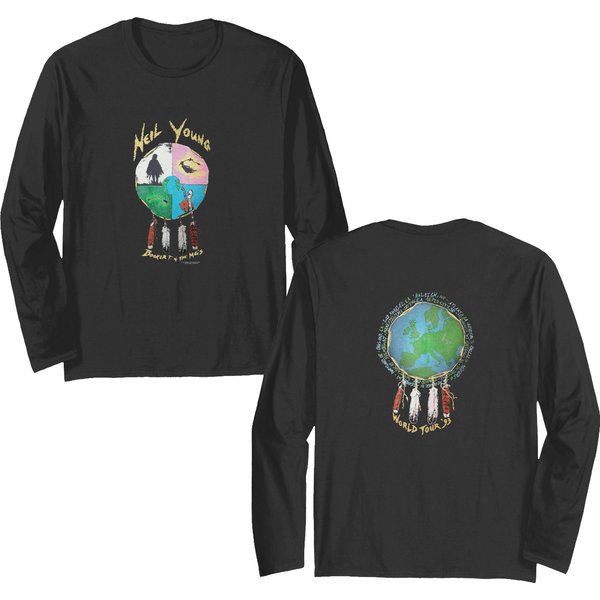 Neil Young Double Sided Long Sleeves 1993 Neil Young Booker T & The Mg's World Tour Double Sided Long Sleeves-image