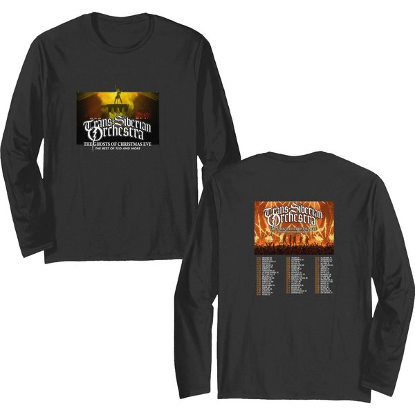 Trans Siberian Orchestra Band Double Sided Long Sleeves, The Ghosts Of Christmas Winter Tour Eve Tour Double Sided Long Sleeves-image