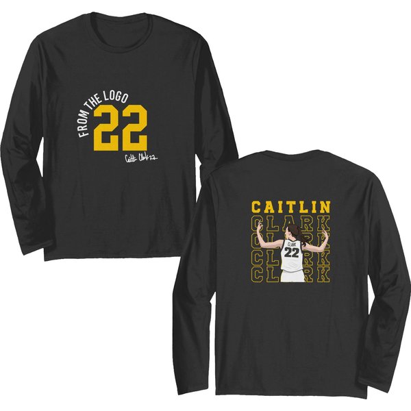 Caitlin Clark Double Sided Long Sleeves, American Clark 22 Basketball-image