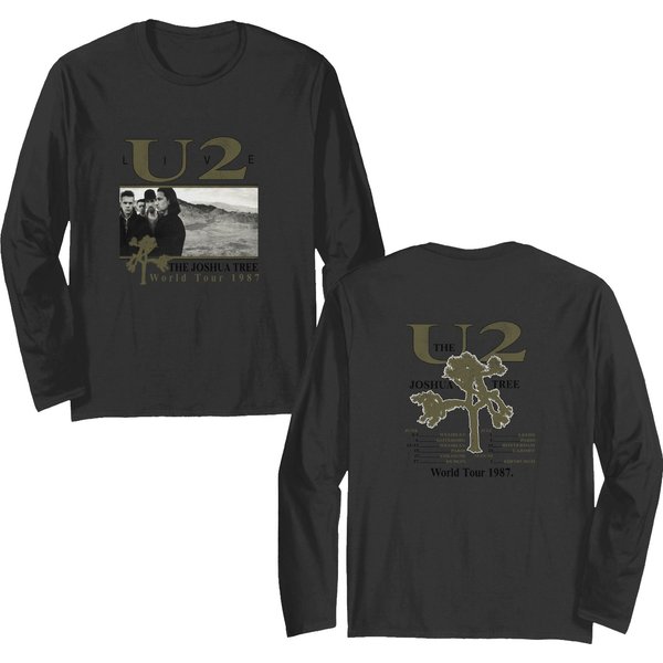 U2 The Joshua Tree World Tour Live 1987 Double Sided Long Sleeves-image