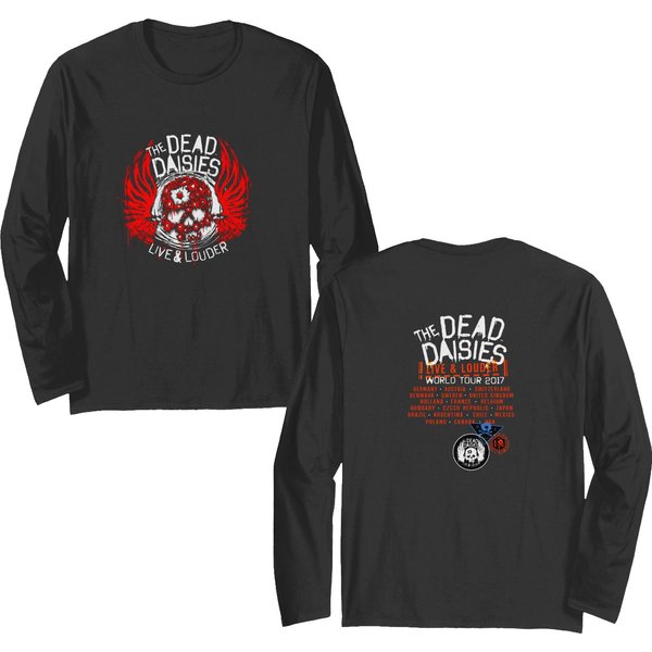 The Dead Daisies Dead Daisies 2017 Tour Black Double Sided Long Sleeves