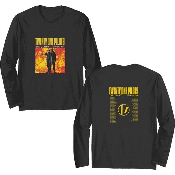 Pilotss Band Clancy World Tour 2024 Double Sided Long Sleeves, Pilotss Band Double Sided Long Sleeves-image