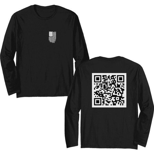 Viral Trump Dance Ymca Qr Code Double Sided Long Sleeves - Funny Trump Dance Double Sided Long Sleeves