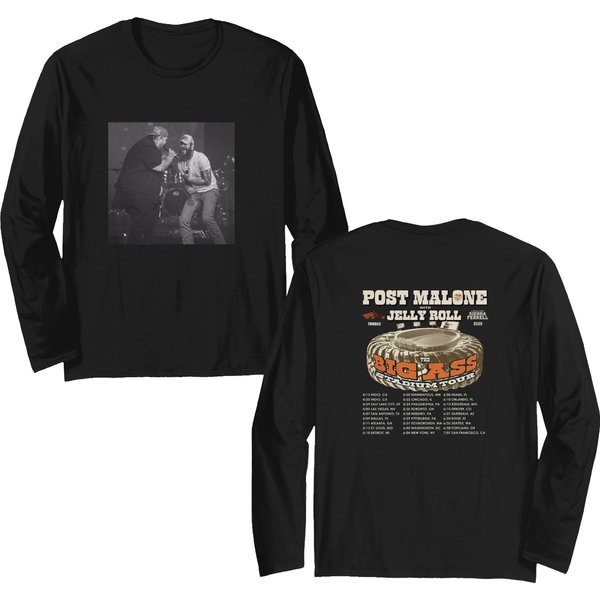 Post Malone Jelly Roll Big As Stadium Tour 2025 Double Sided Long Sleeves-image