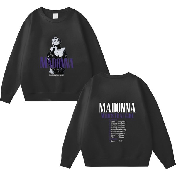 1.9.8.7 Madonna Who’s That Girl World Tour Double Sided Sweatshirts