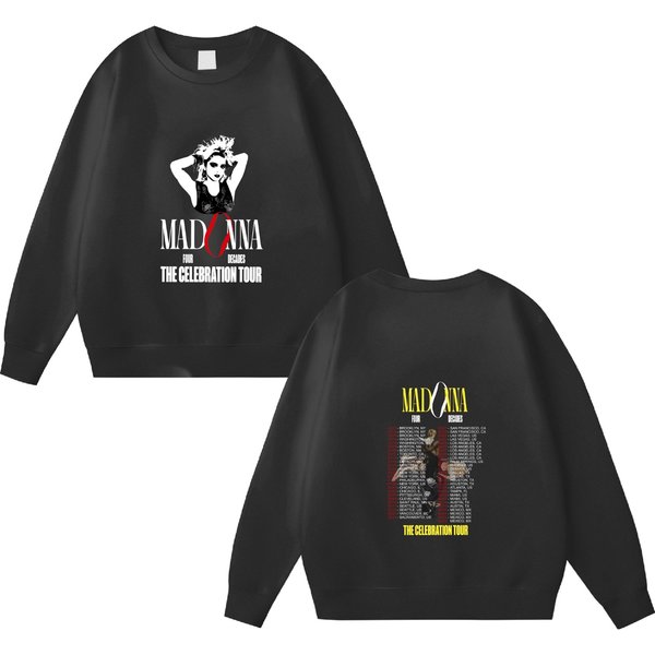 2024 Madonna The Celebration Tour Double Sided Sweatshirts, Madonna 90S Vintage Double Sided Sweatshirts-image