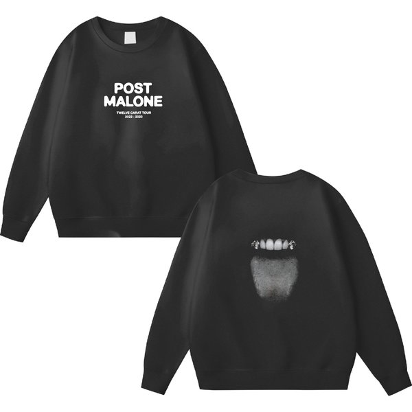 Post Malone Twelve Carat 2022 Tour Double Sided Sweatshirts-image