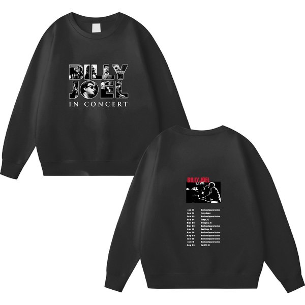 Billy Joel 2024 Tour Double Sided Sweatshirts, Billy Joel Tour Double Sided Sweatshirts