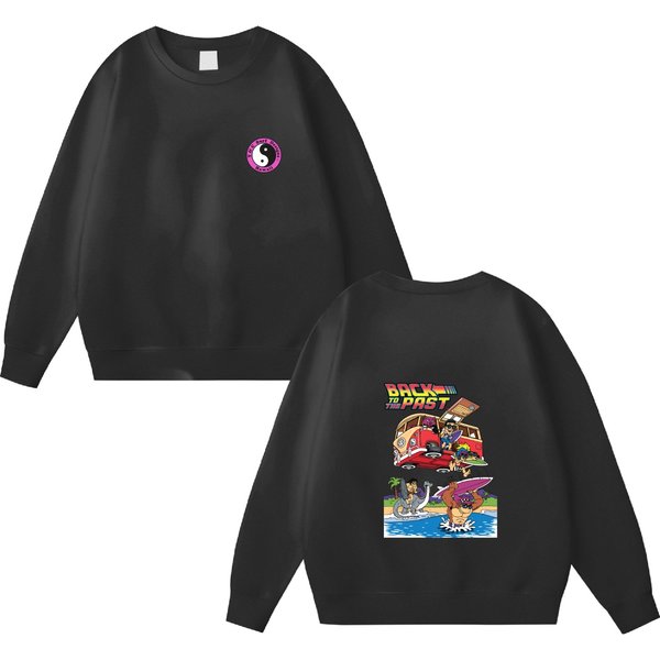 Back To The Past Funny Country Surf Double Sided Sweatshirts-image