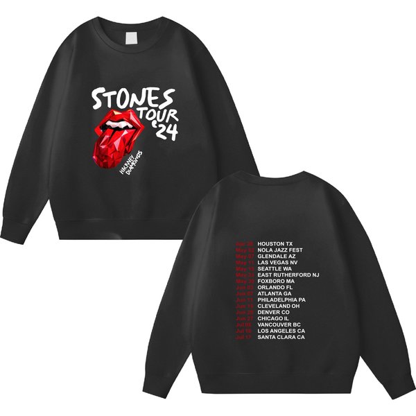 The Stones Diamonds Tour 2024 Double Sided Sweatshirts, Hackney Double Sided Sweatshirts, Fan Gift-image