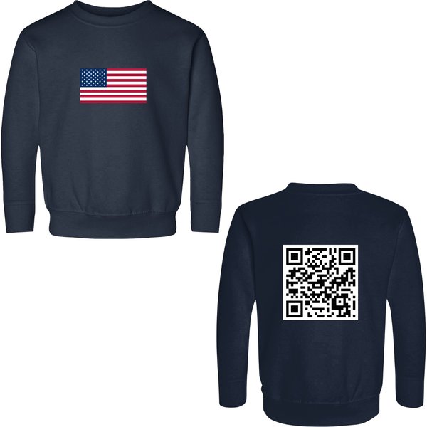 Trump Dance Qr Code Double Sided Sweatshirts, Viral Trump Dance Ymca Qr Code Double Sided Sweatshirts Trump Maga Election 2024-image