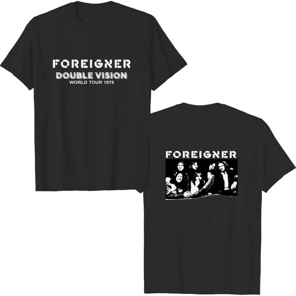 Vintage 1978 Foreigner Double Vision World Tour Band Double Sided T Shirts-image