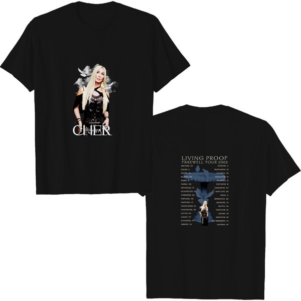 Vintage Cher 2003 Living Proof Farewell Tour Concert T Shirt-image