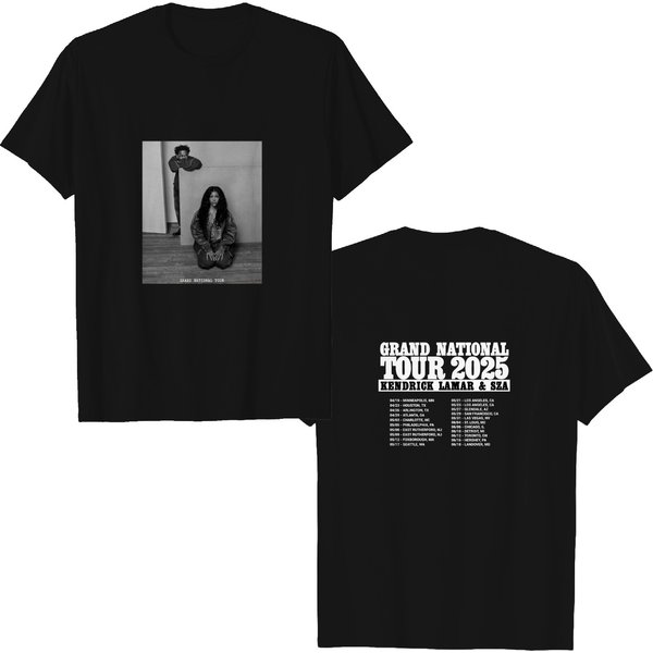 Grand National Tour 2025 Double Sided T Shirts Sza Kendrick Lamar For Fans Double Sided-image