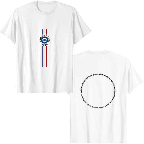 1995 Oasis Euro Tour Vintage Band Brit Pop Tee Shirt 90S-image