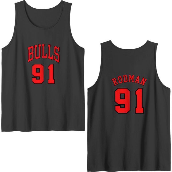 Dennis Rodman 91 Jersey - Dennis Rodman - Double Sided Tank Tops-image