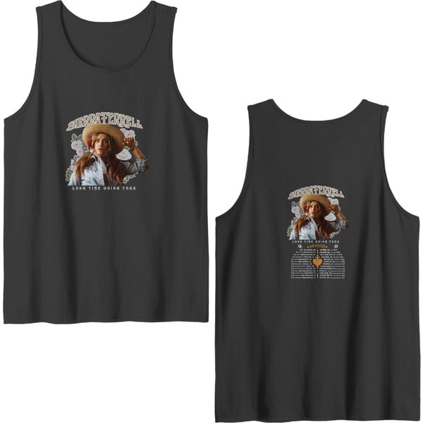Sierra Ferrell Long Time Going Tour 2023 Double Sided Tank Tops, Sierra Ferrell Country Music Tour Double Sided Tank Tops-image