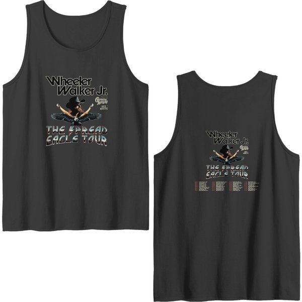 Wheeler Walker, Jr. The Spread Eagle Tour 2023 Double Sided Tank Tops, Wheeler Walker, Jr. Fan Double Sided Tank Tops-image