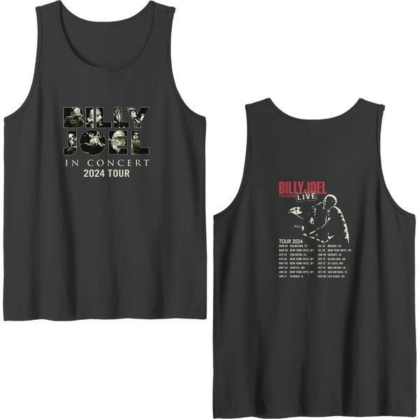 Billy Joel Music Tour 2024 Double Sided Double Sided Tank Tops-image