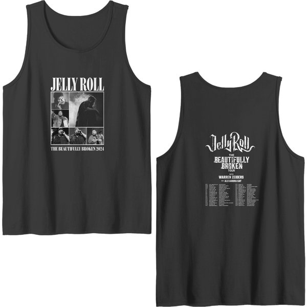Jelly Roll 2024 Tour Double Sided Tank Tops, Jelly Roll American Rock Singer Double Sided Tank Tops-image