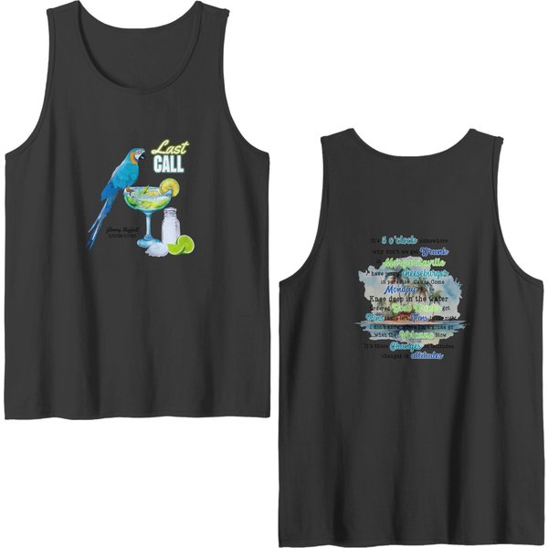 Jimmy Buffett Memorial Double Sided Tank Tops, Jimmy Buffett Fan Gift, Parrothead Island-image