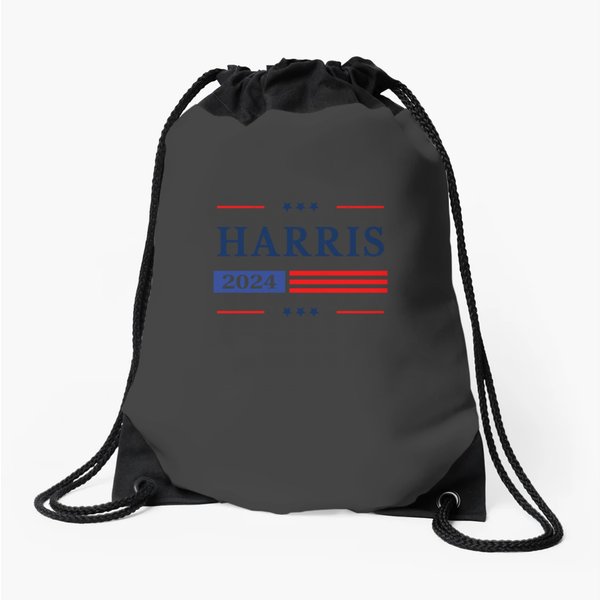 Kamala Harris 2024 President American Flag Baseball Cap Drawstring Bags-image