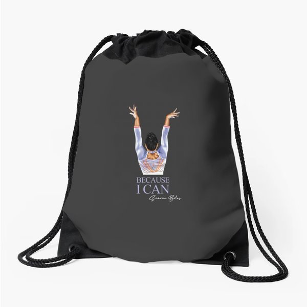 Because I Can, Simone Biles Drawstring Bags, Olympics Drawstring Bags, 2024 Olympics Gymnastics Gold-image