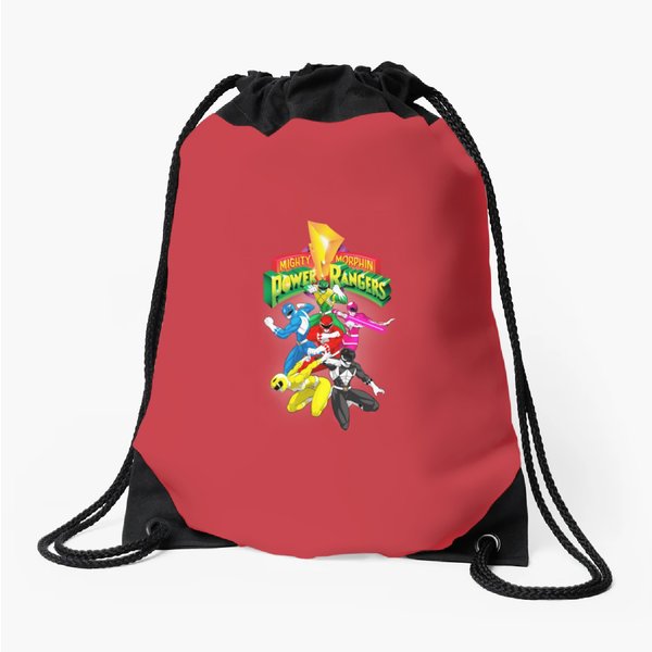 Power Rangers - Classic Team - Power Rangers - Baby Blankets Drawstring Bags-image