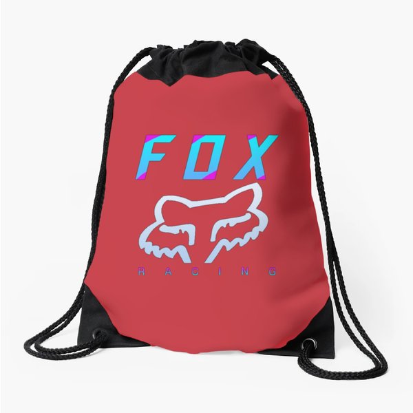 Racing Fox Drawstring Bags