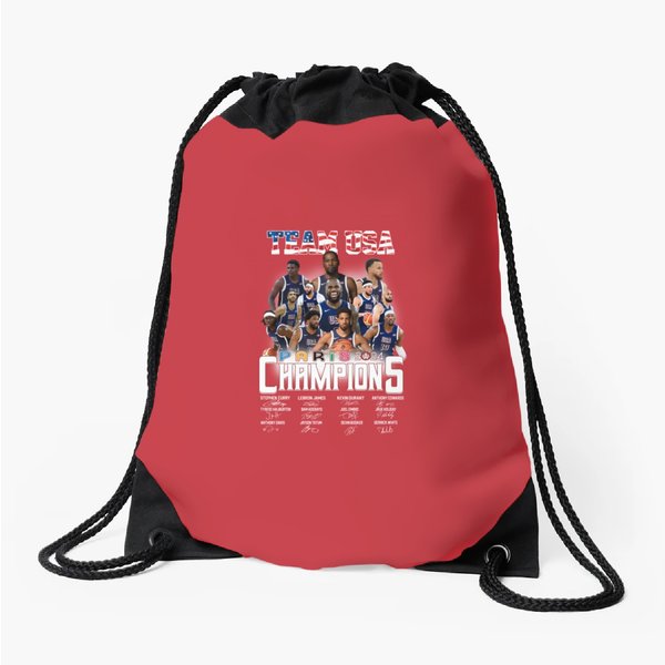 Usa Men’S National Basketball Team Paris 2024 Olympic Champions Drawstring Bags-image