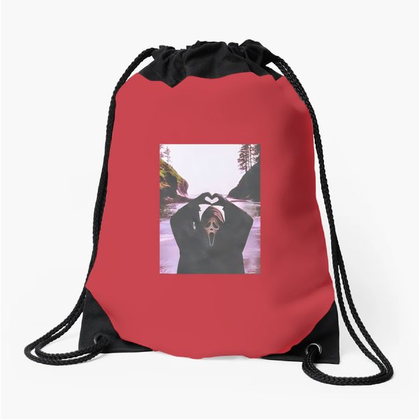 Ghostface Scream Halloween Drawstring Bags-image