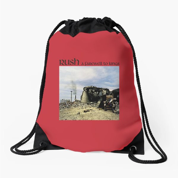 Rush Band A Farewell To Kings Drawstring Bag-image
