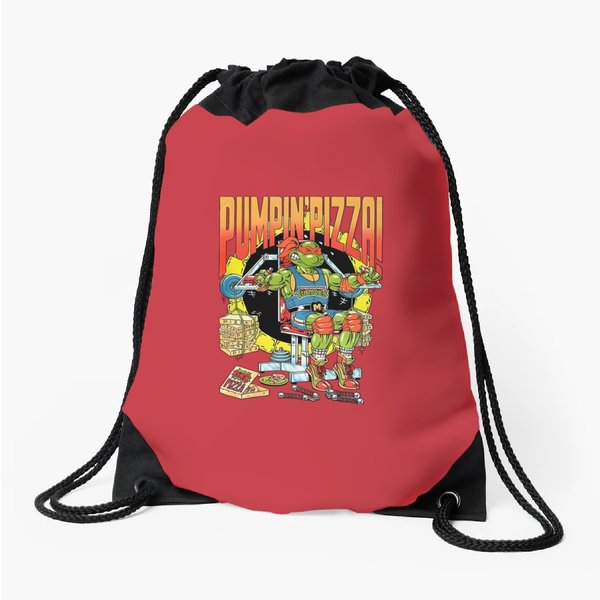 Pumpin' Pizza - Ninja Turtles - Drawstring Bags-image