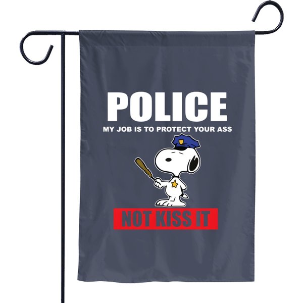 Funny Snoopy Police Garden Flags