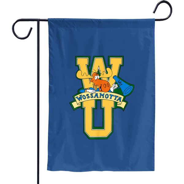 Rocky And Bullwinkle Wossamotta U Logo Garden Flags-image