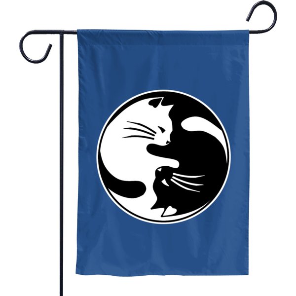 Yin Yang Cats Garden Flags-image