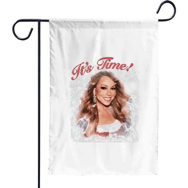 Mariah Carey Garden Flags It's Time New Black Cotton Garden Flags-image