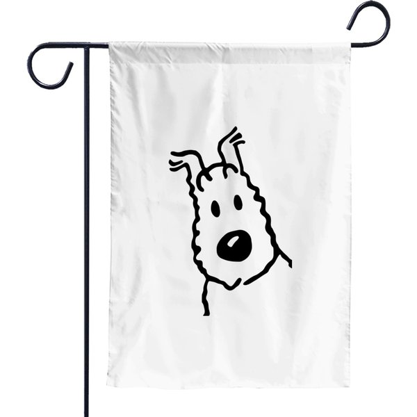 Snowy Dog Lover Milou - Tintin - Garden Flags-image