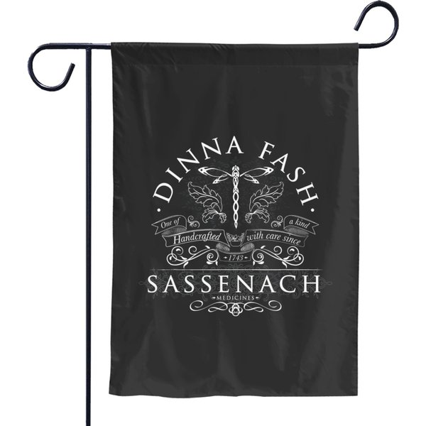 Outlander Sassenach Dragonfly Garden Flag-image